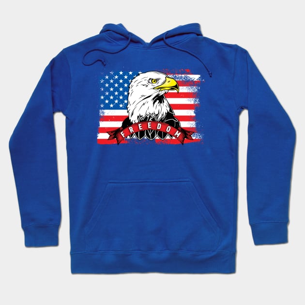 American Freedom Eagle Hoodie by Graphico